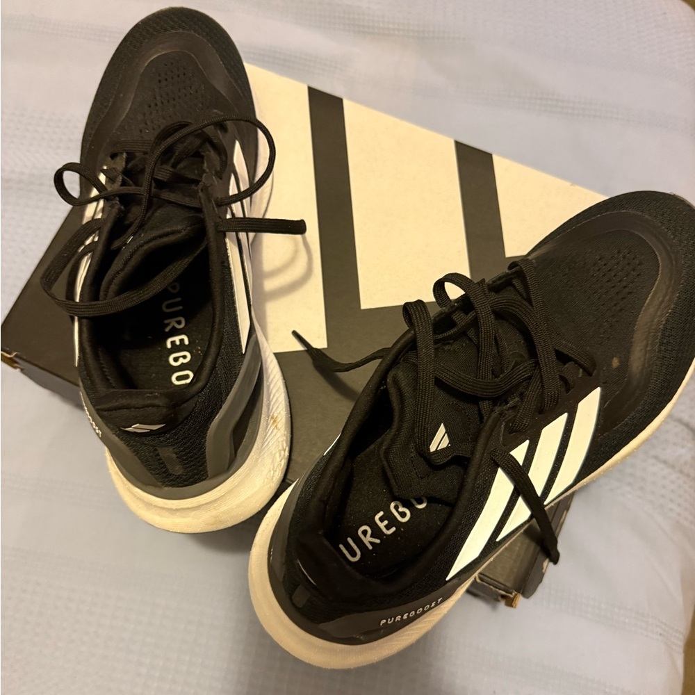 Adidas Core Black and White Running Shoes